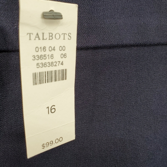 Talbots Newport Pants Trousers Womens Size 16 Blue Navy - Picture 5 of 14